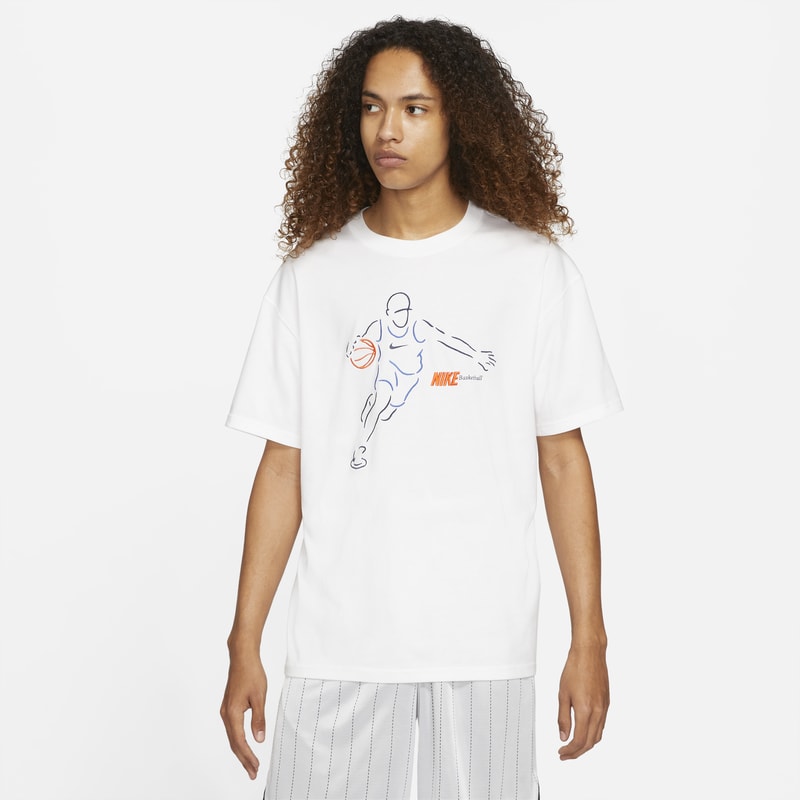 Męski T-shirt do koszykówki Nike - Biel