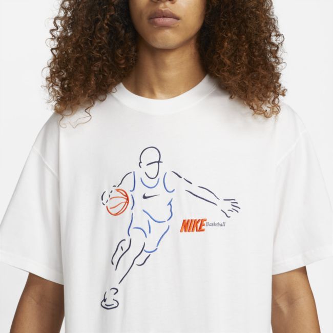 Męski T-shirt do koszykówki Nike - Biel