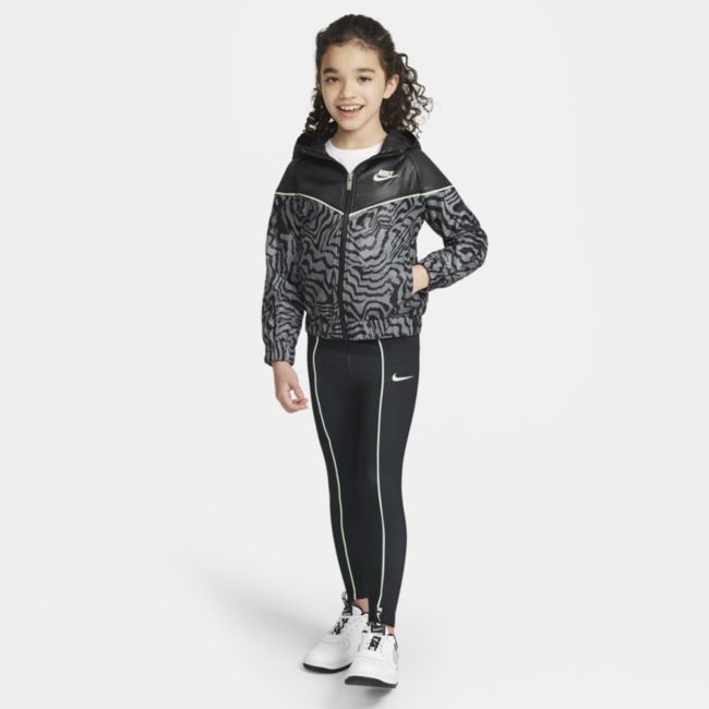Kurtka z zamkiem na całej długości dla małych dzieci Nike Sportswear Windrunner - Czerń