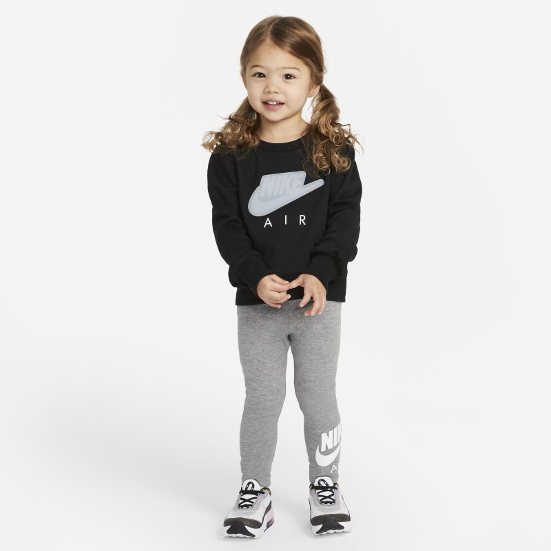Zestaw z bluzą i legginsami dla maluchów Nike Air - Szary