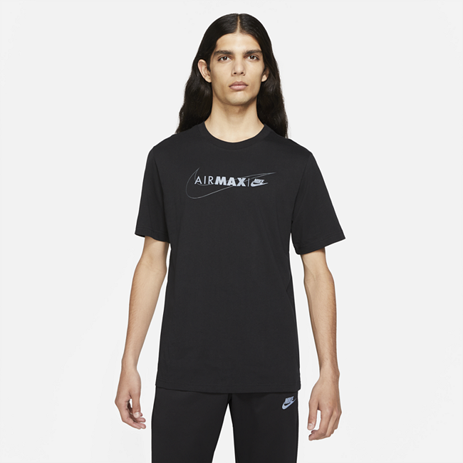 фото Мужская футболка nike air max - черный