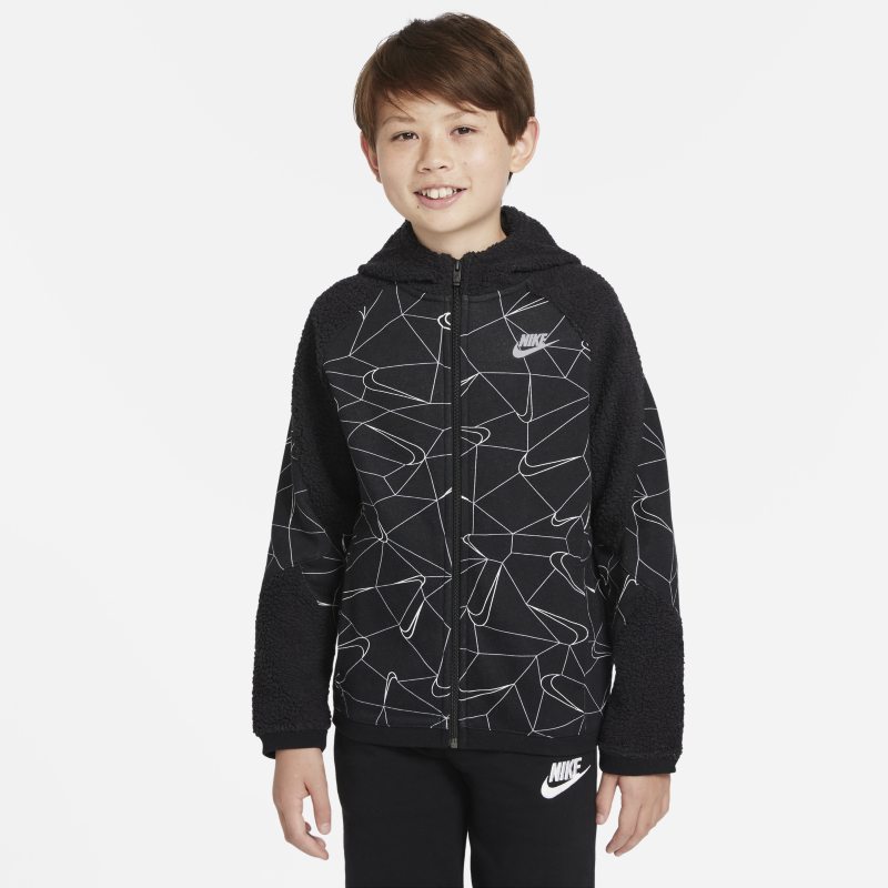 Nike Sportswear Club Sudadera de invierno con capucha y cremallera completa - Niño - Negro