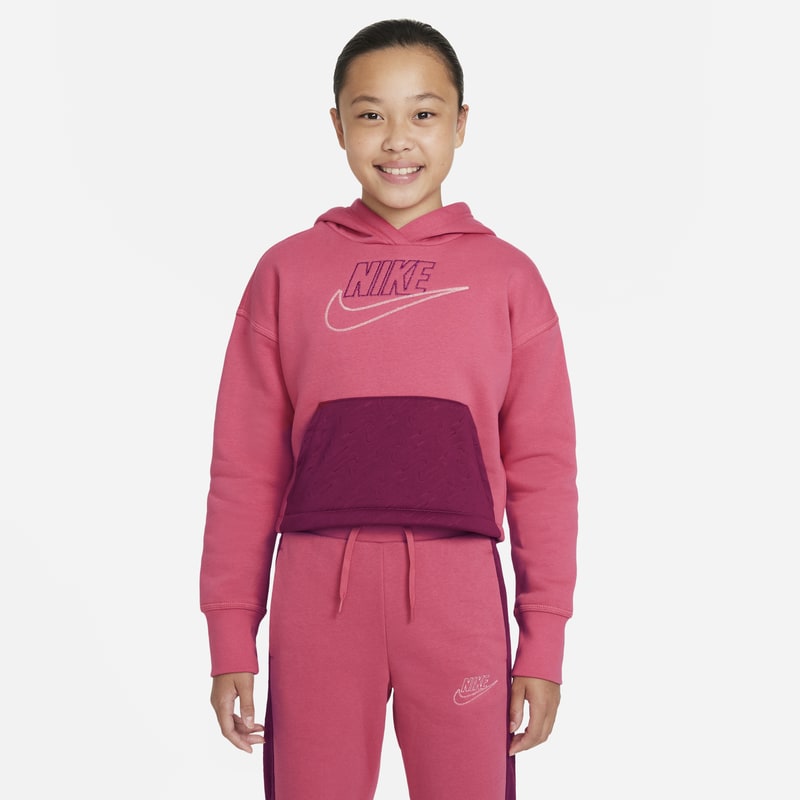 Nike Sportswear Club Fleece Icon Clash Sudadera con capucha - Niña - Rosa