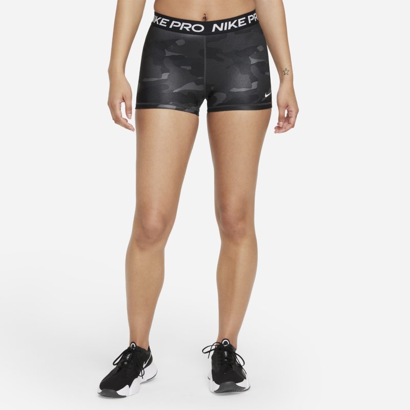 Nike Pro Dri-FIT Pantalones cortos de camuflaje de 8 cm - Mujer - Gris