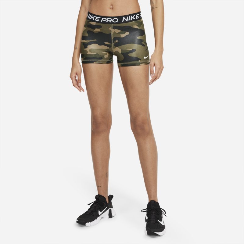 Nike Pro Dri-FIT Pantalones cortos de camuflaje de 8 cm - Mujer - Marrón