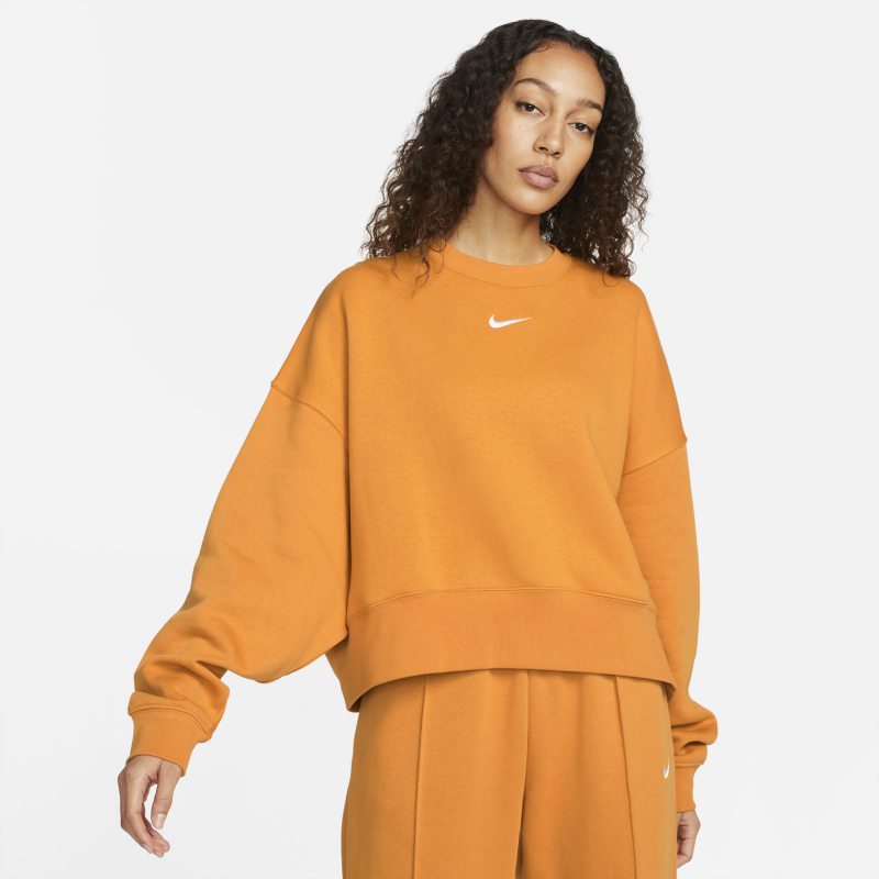 Nike Sportswear Collection Essentials Sudadera de tejido Fleece oversize - Mujer - Marrón