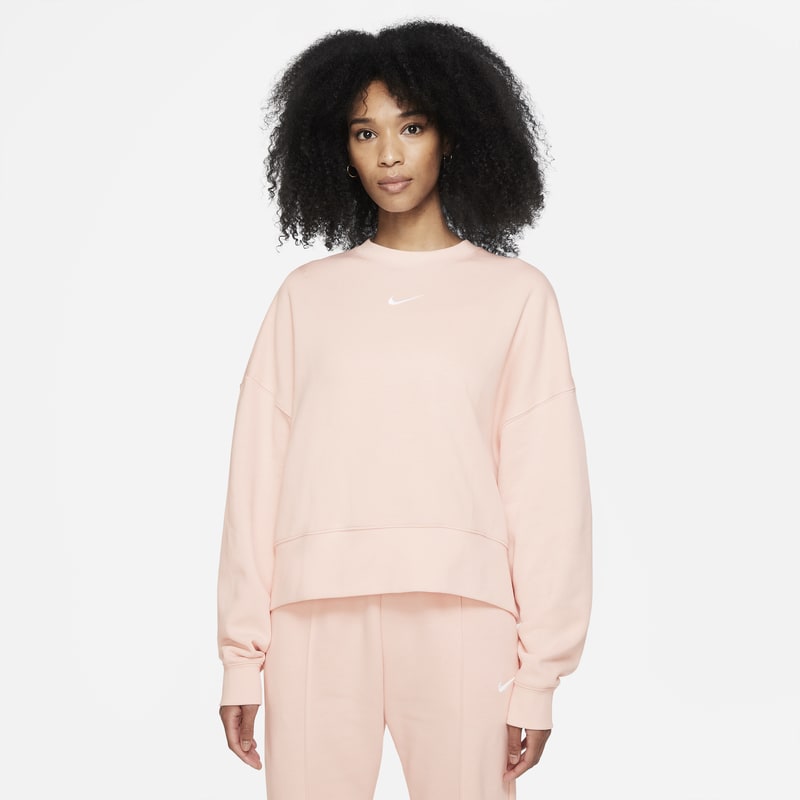 Nike Sportswear Collection Essentials Sudadera de tejido Fleece oversize - Mujer - Naranja