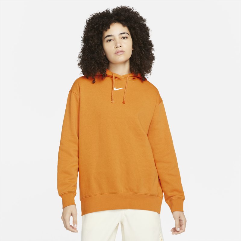 Nike Sportswear Essential Collection Sudadera con capucha de tejido Fleece oversize - Mujer - Marrón