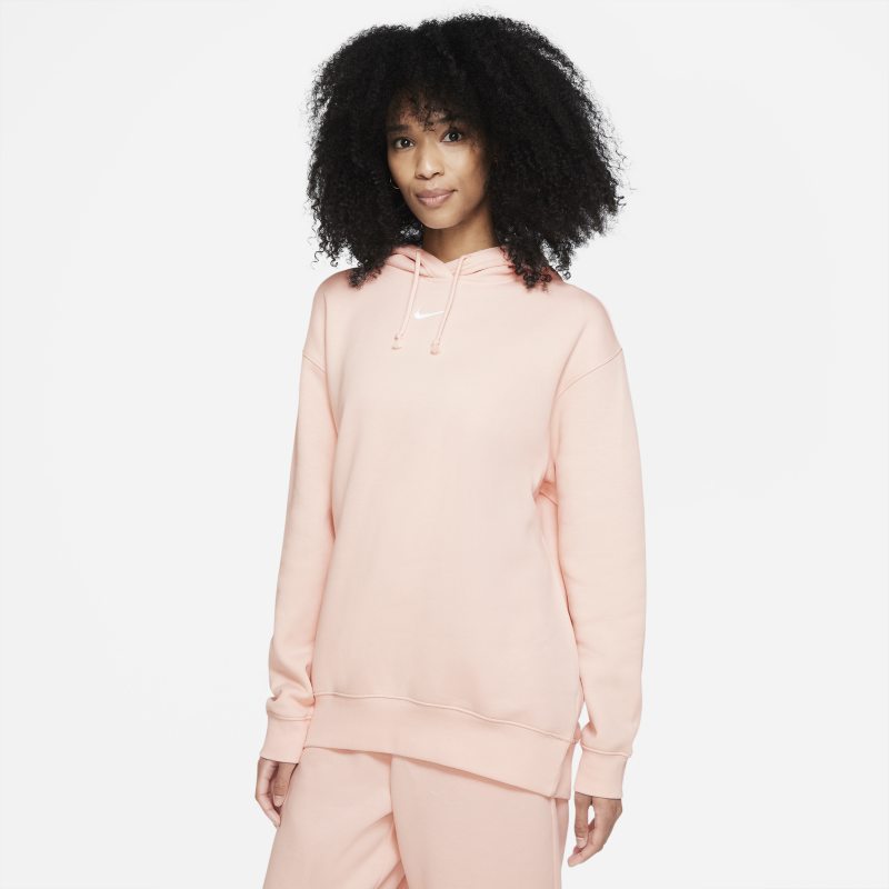 Nike Sportswear Essential Collection Sudadera con capucha de tejido Fleece oversize - Mujer - Naranja