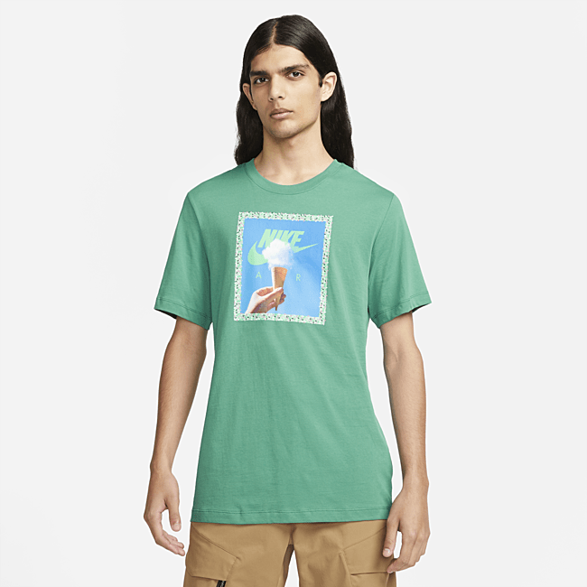 фото Мужская футболка nike sportswear - зеленый