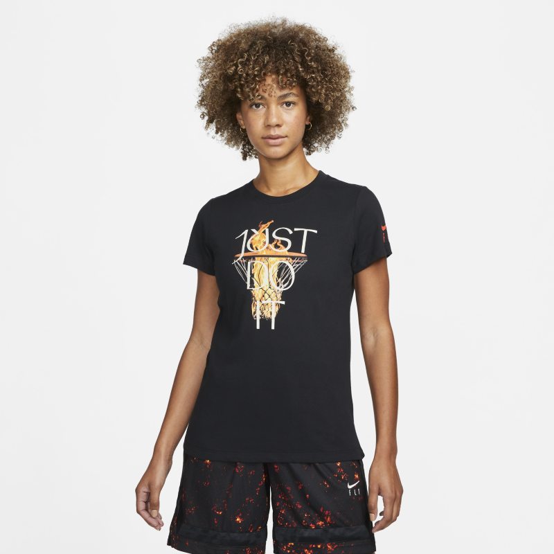 Nike Dri-FIT "Just Do It" Camiseta de baloncesto - Mujer - Negro
