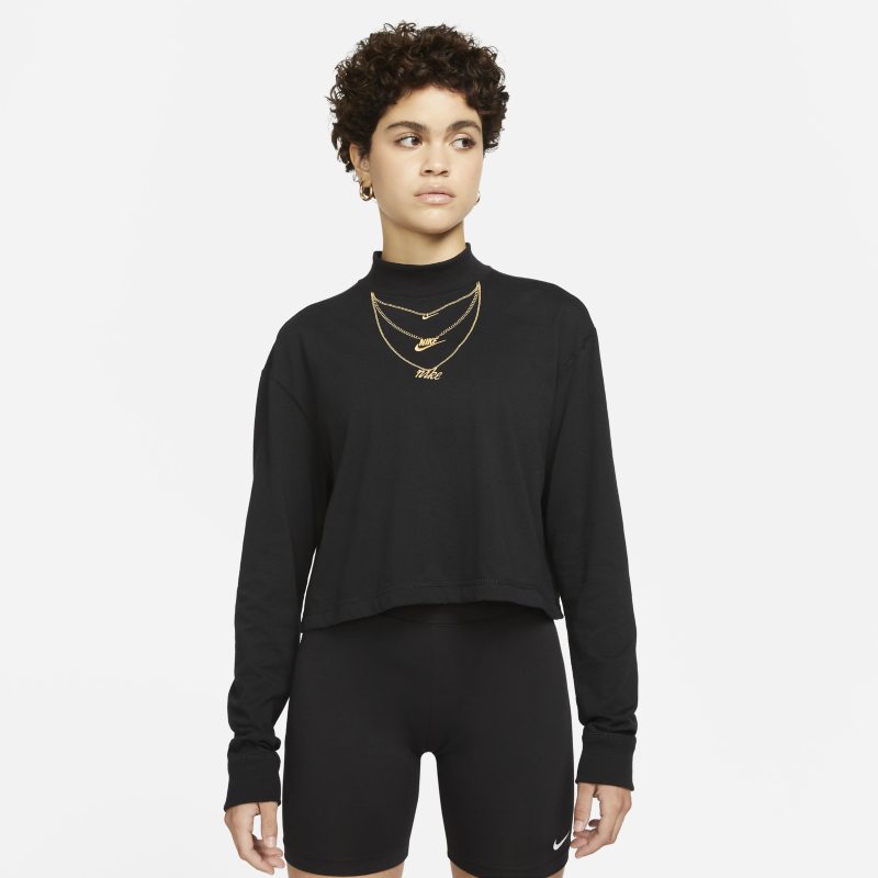 Nike Sportswear Camiseta de cuello alto y manga larga - Mujer - Negro