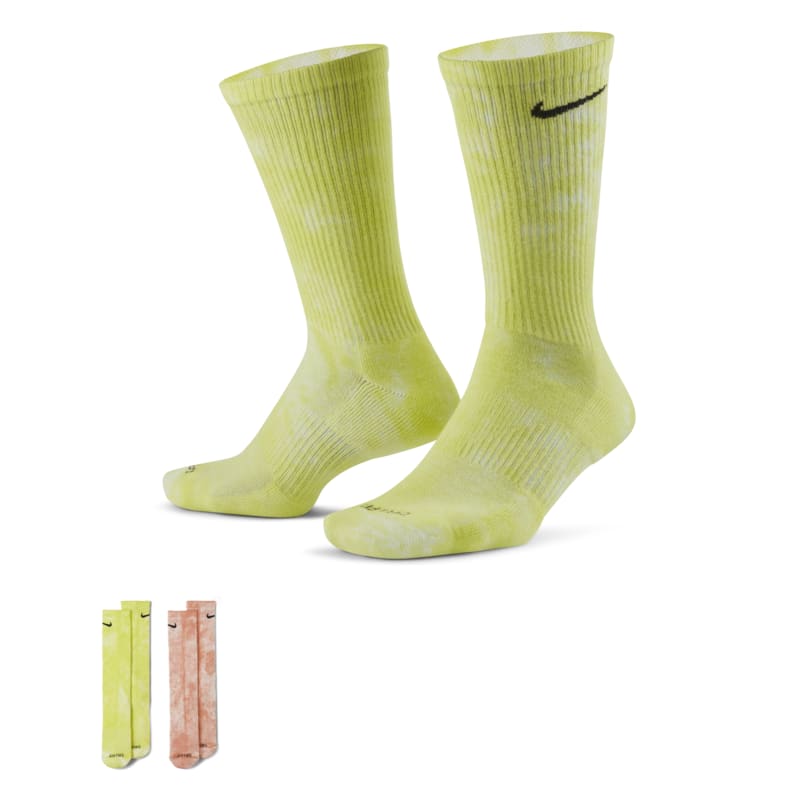Nike Everyday Plus Calcetines largos acolchados con estampado tie-dye (2 pares) - Multicolor