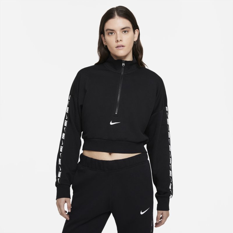 Nike Sportswear Essential Camiseta corta de tejido Fleece - Mujer - Negro