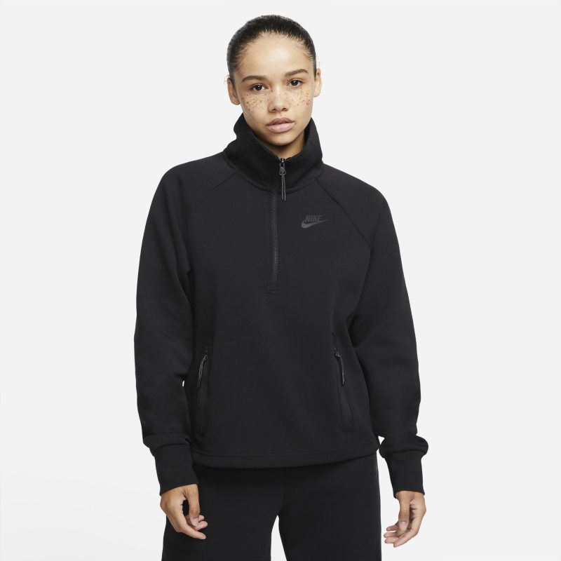 Nike Sportswear Tech Fleece Parte de arriba con cremallera de 1/4 - Mujer - Negro