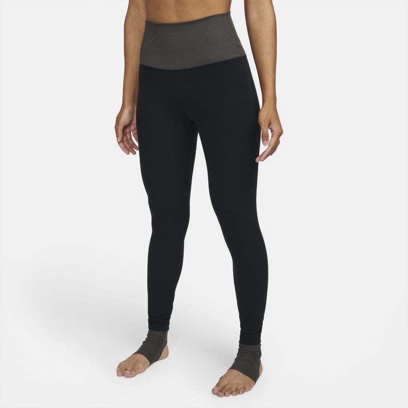 Nike Yoga Dri-FIT Luxe Leggings de 7/8 de cintura alta con estilo Color Block - Mujer - Negro