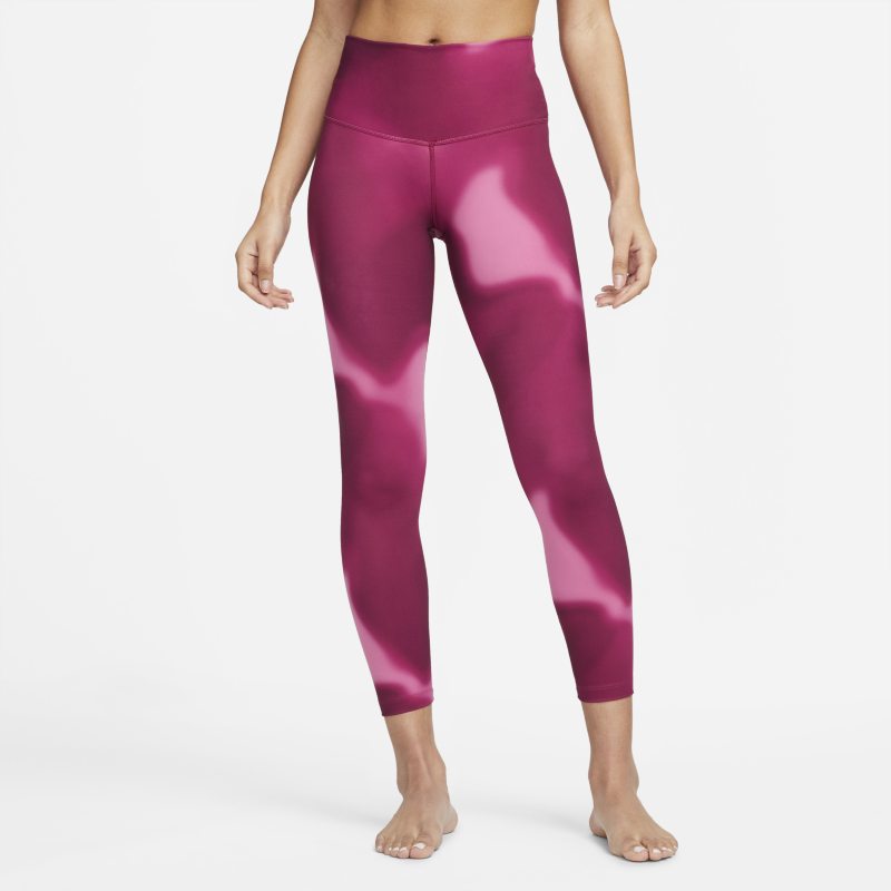 Nike Yoga Dri-FIT Leggings de 7/8 de talle alto con estampado - Mujer - Rosa