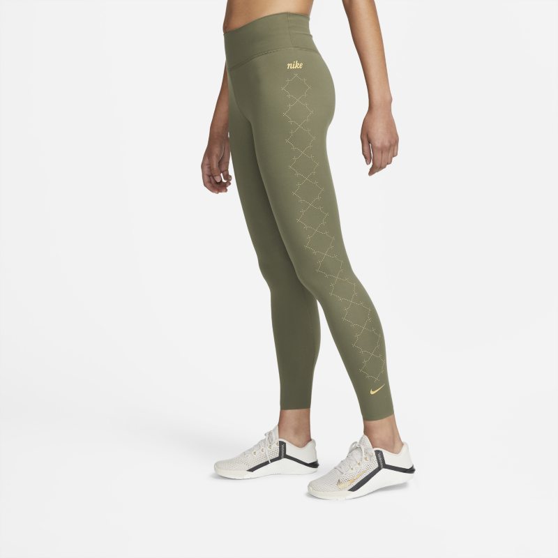 Nike Dri-FIT One Luxe Leggings de 7/8 de talle medio - Mujer - Marrón