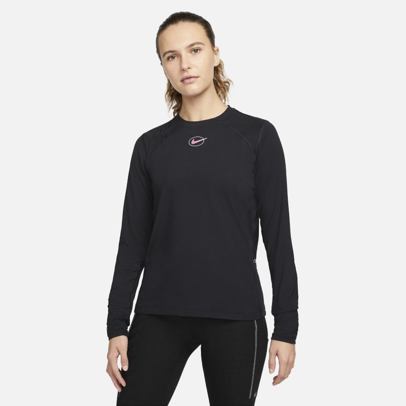 Nike Dri-FIT Icon Clash Camiseta de running de manga larga - Mujer - Negro