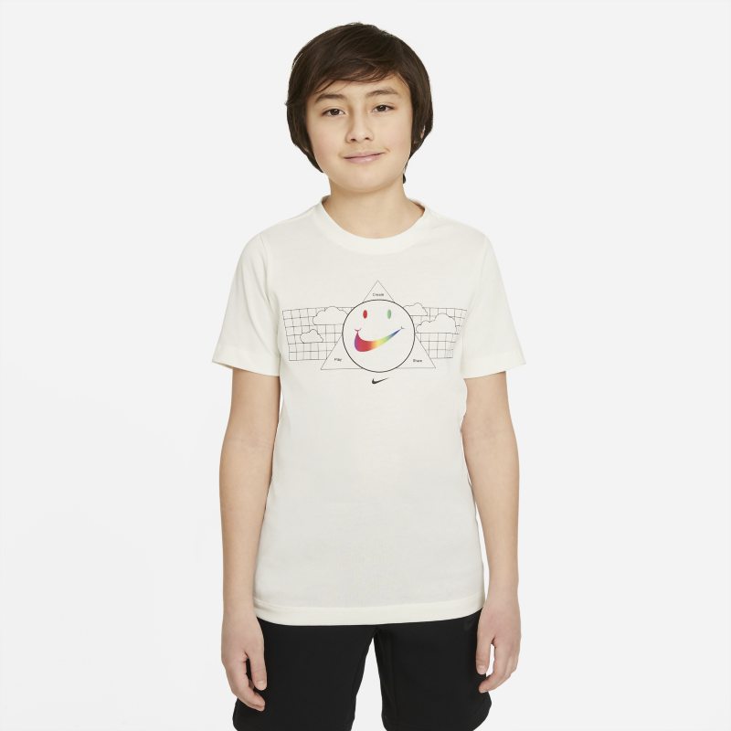 T-shirt dla dużych dzieci Nike Sportswear - Biel