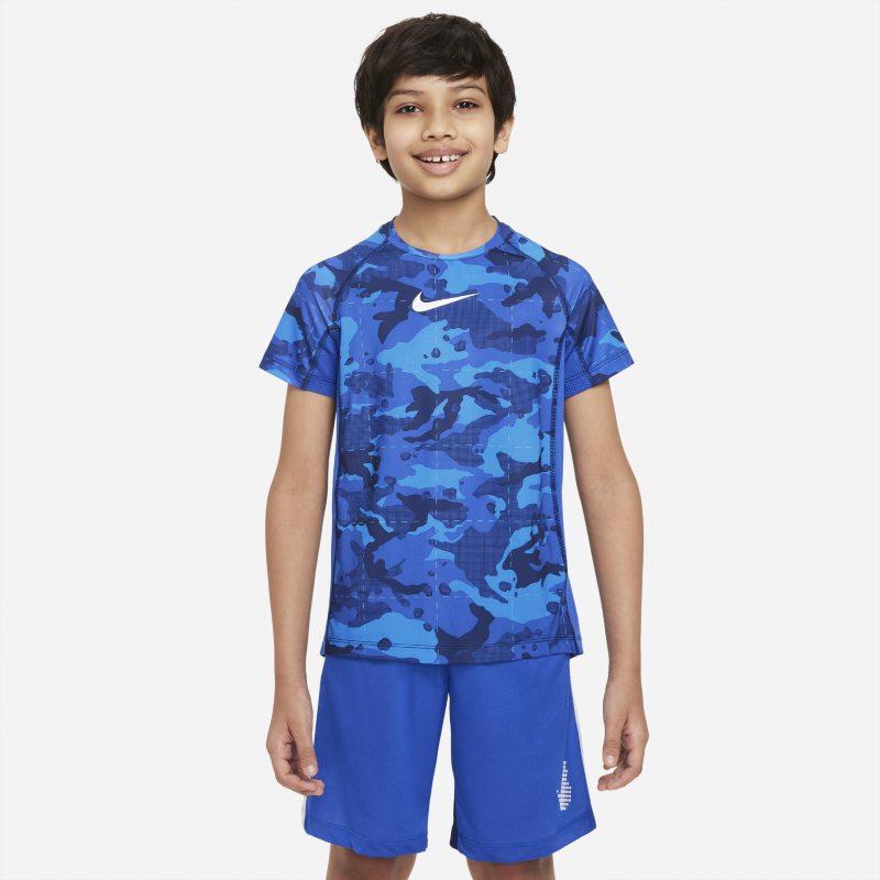Nike Pro Dri-FIT Camiseta entrenamiento de manga corta - Niño - Azul