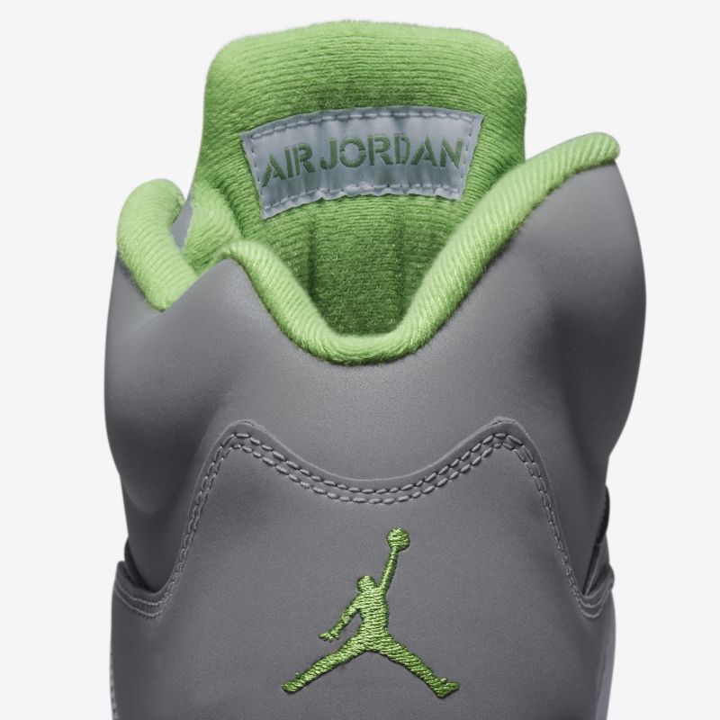 Air Jordan 5 Retro "Green Bean", Plata/Gris sílex/Verde guisante, hi-res