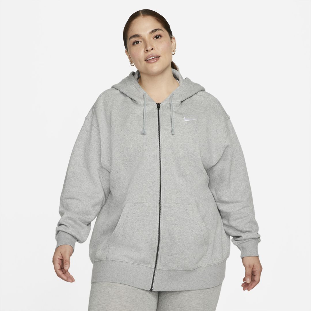 Nike Sportswear Essentials Women's Fleece Full-zip Hoodie In Dark Grey ...