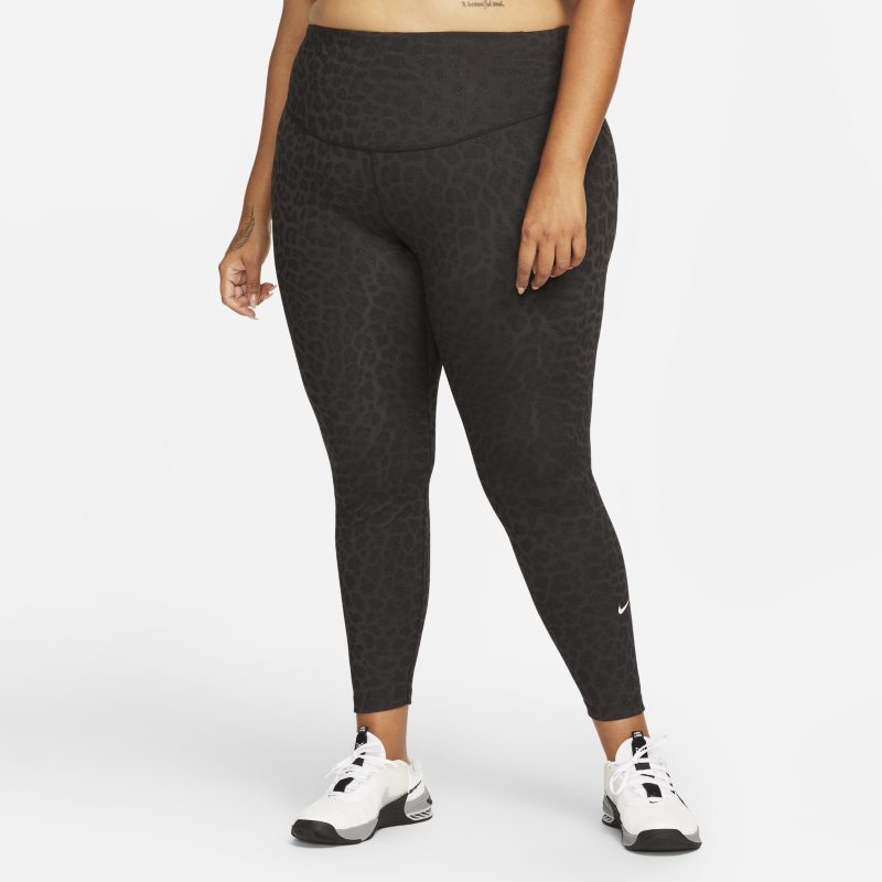 Nike Dri-FIT One Leggings con estampado de talle medio - Mujer - Negro