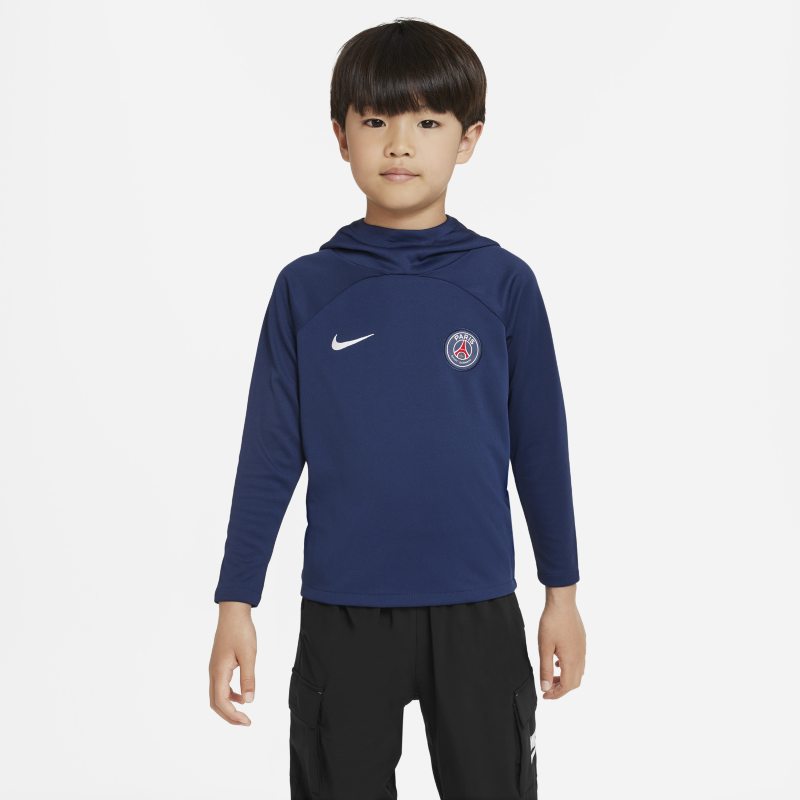 Image of Felpa pullover da calcio con cappuccio Nike Dri-FIT Paris Saint-Germain Academy Pro – Bambini - Blu