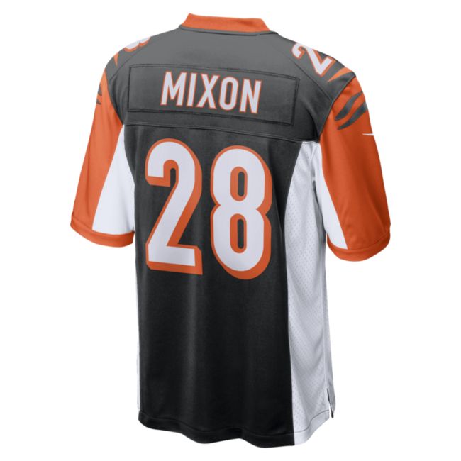Męska koszulka meczowa do futbolu amerykańskiego NFL Cincinnati Bengals (Joe Mixon) - Czerń