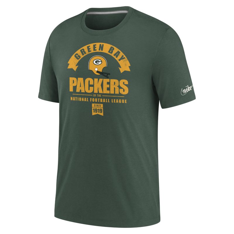 T-shirt męski z mieszanki trzech materiałów Nike Historic (NFL Packers) - Zieleń