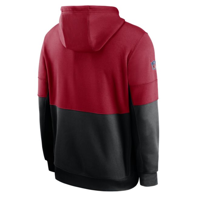 Męska bluza z kapturem Nike Therma Team Name Lockup (NFL San Francisco 49ers) - Czerwony