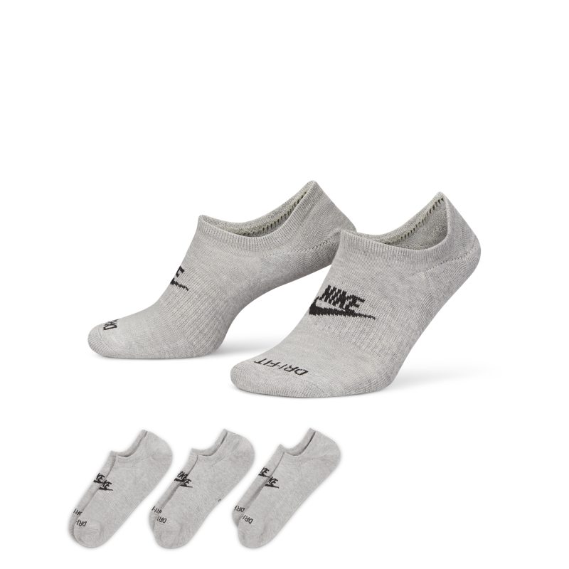 Everyday Plus Cushioned Nike Footie Calcetines - Gris
