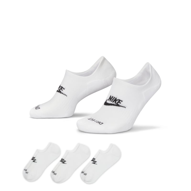 Everyday Plus Cushioned Nike Footie Calcetines - Blanco