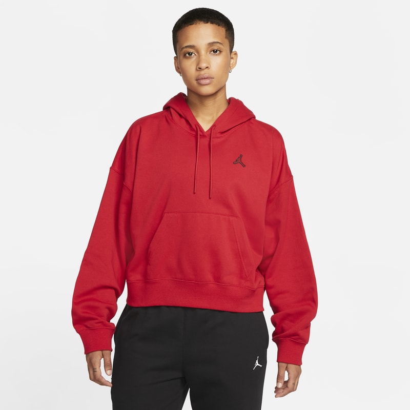 Jordan Essentials Sudadera con capucha de tejido Fleece - Mujer - Rojo