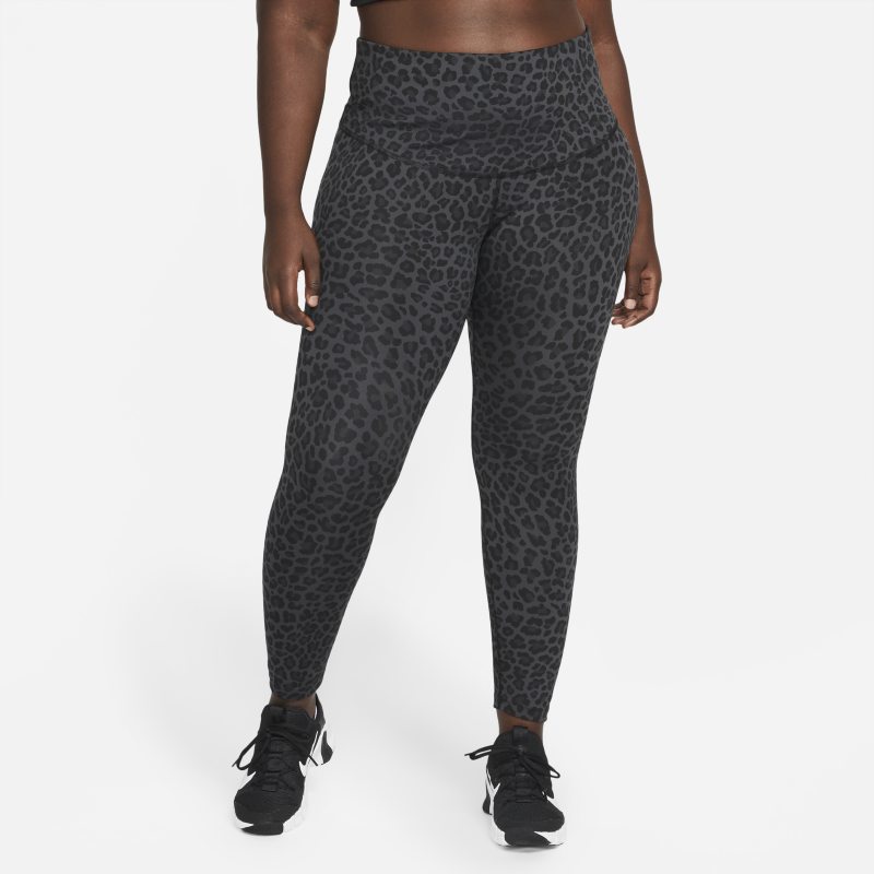 Nike Dri-FIT One Leggings de talle alto con estampado - Mujer - Gris