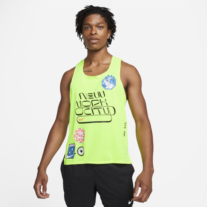 Nike Dri-FIT ADV AeroSwift NYC Camiseta de running - Hombre - Amarillo