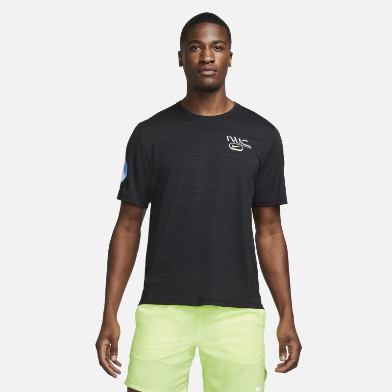 Nike Dri-FIT Miler NYC Camiseta de running de manga corta - Hombre - Negro