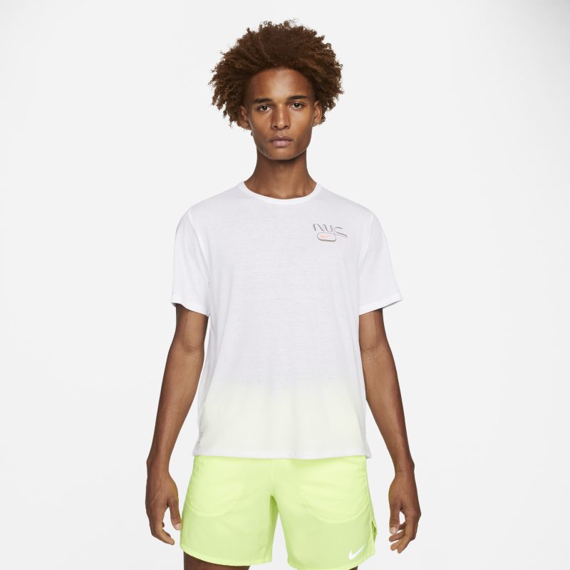 Nike Dri-FIT Miler NYC Camiseta de running de manga corta - Hombre - Blanco Nike