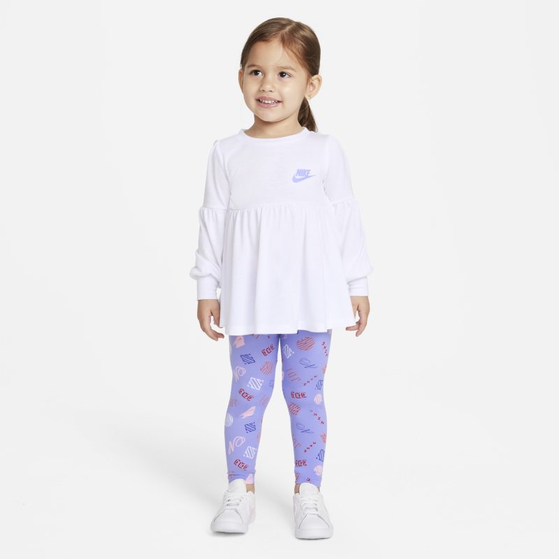 Nike Conjunto de camiseta y leggings - Infantil - Morado