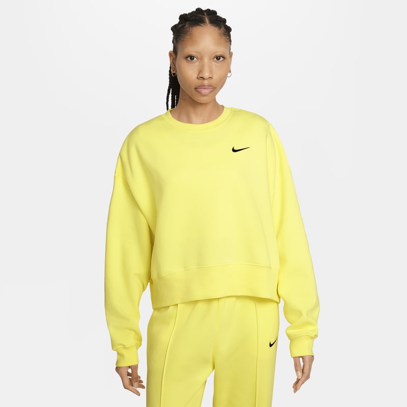 Nike Sportswear Camiseta corta de tejido Fleece - Mujer - Amarillo