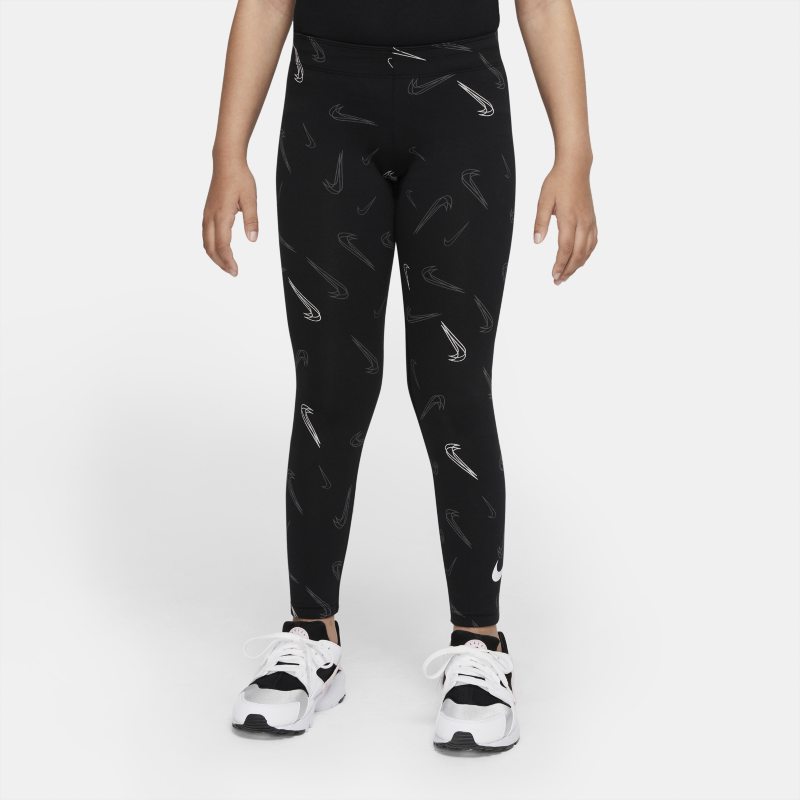 Image of Leggings da ballo stampati Nike Sportswear – Ragazza - Nero