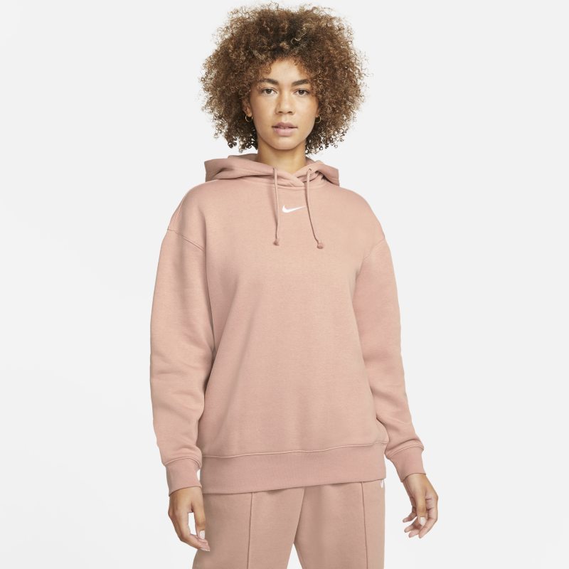 Nike Sportswear Collection Essentials Sudadera con capucha de tejido Fleece oversize - Mujer - Rosa