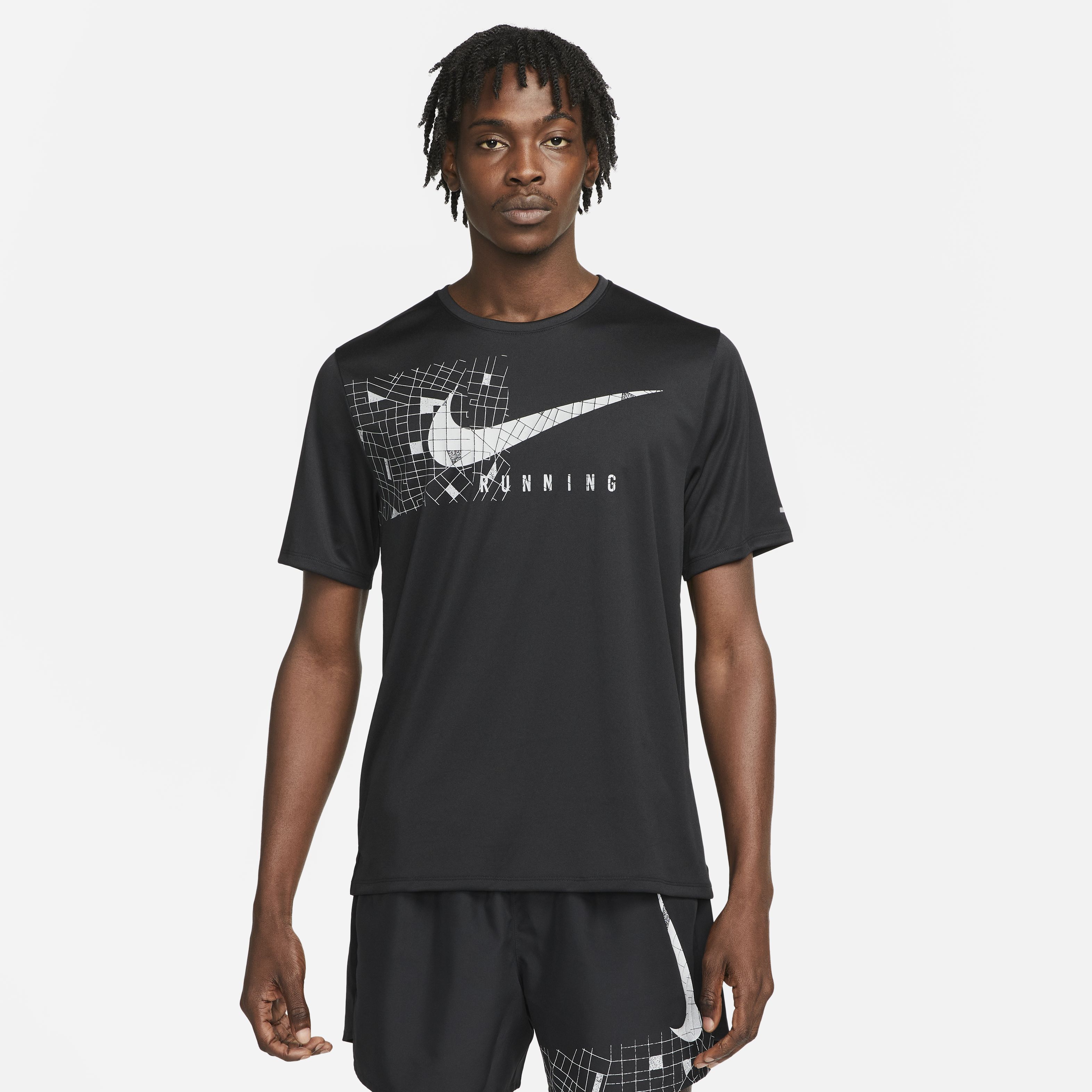 Nike Dri-FIT UV Miler Run Division, Negro, hi-res