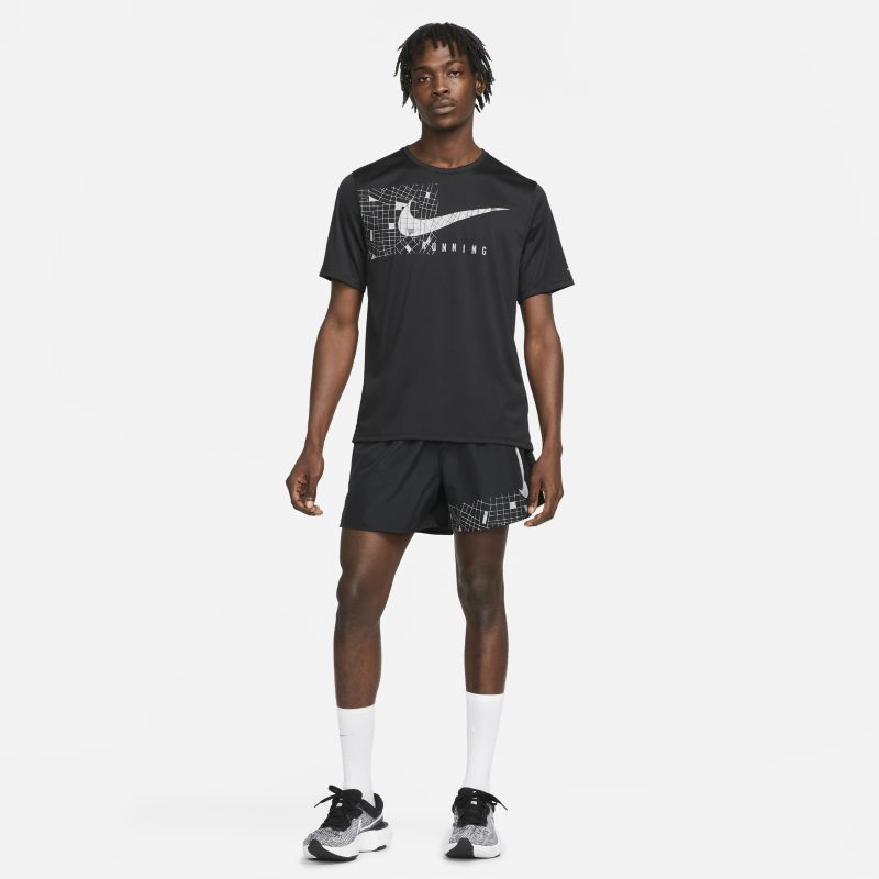 Nike Dri-FIT UV Miler Run Division, Negro, hi-res