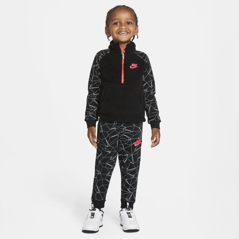 Nike Conjunto de sudadera con capucha y pantalón - Infantil - Negro