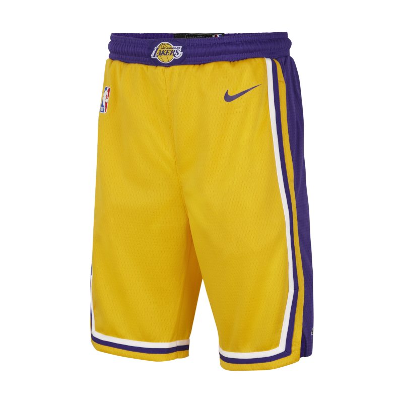 Los Angeles Lakers Icon Edition Pantalón corto Nike NBA Swingman - Niño/a - Amarillo