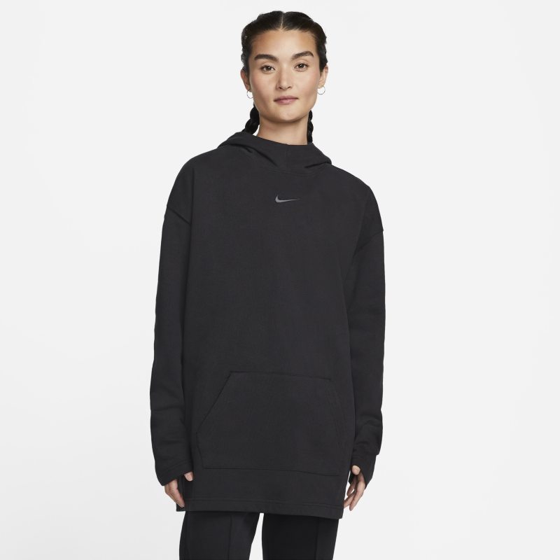 Nike Sportswear Sudadera con capucha de tejido Fleece con cuello de embudo - Mujer - Negro