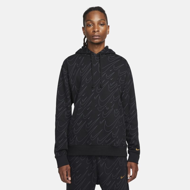 Nike Sportswear Sudadera con capucha de tejido Fleece con estampado - Hombre - Negro