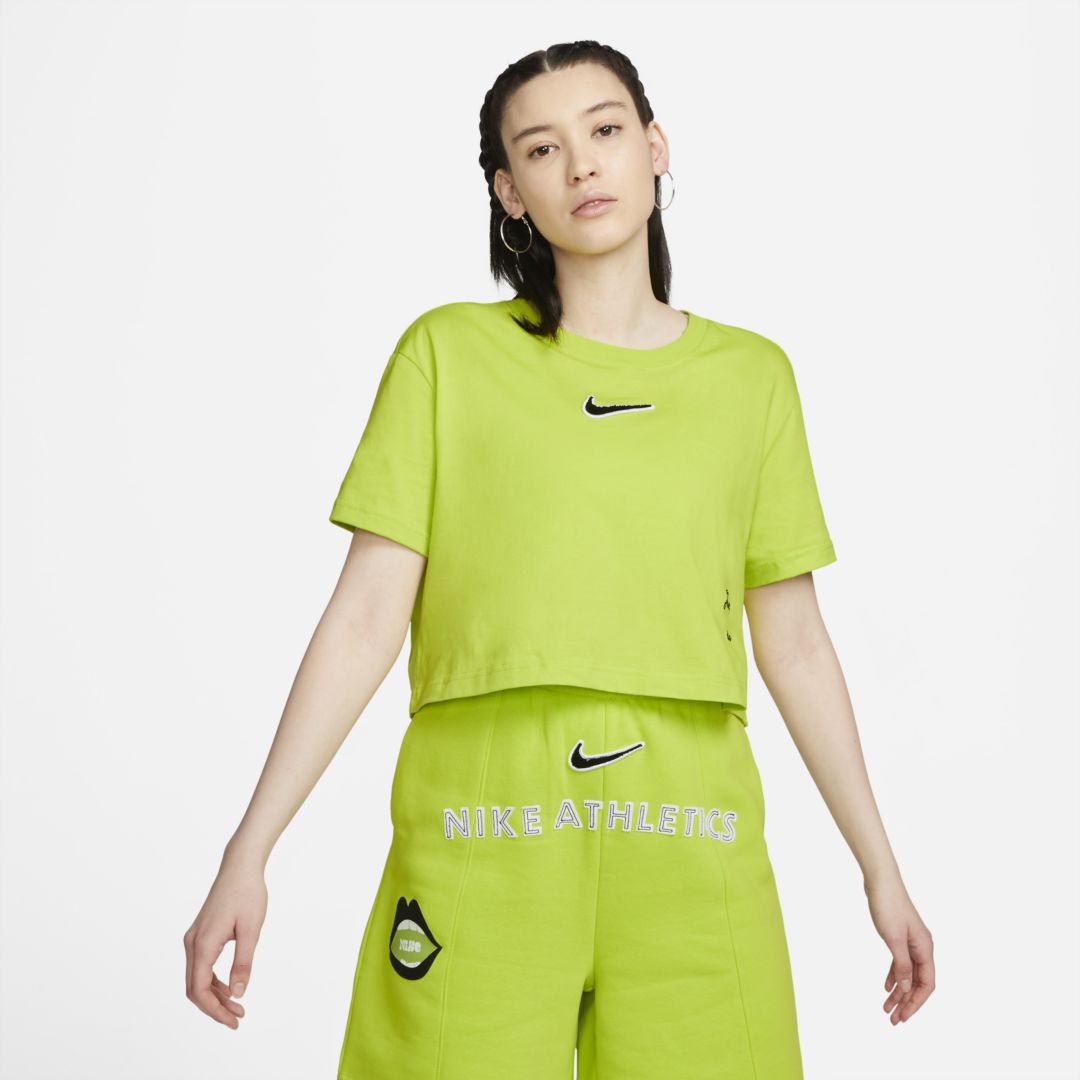 Nike Sportswear Women's Cropped T-shirt In Atomic Green | ModeSens